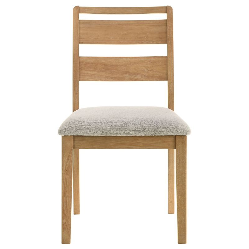 Brion Ladderback Dining Chair, Set of 2, Boucle Fabric, Wash Oak Wood image number 3