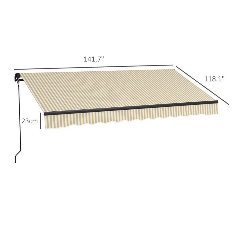 Hivvago Retractable Patio Awning for Deck or Balcony Shade image number 2