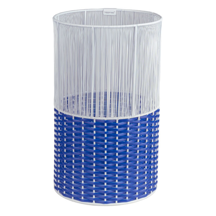 Harper Modern 2-Tone Faux Wicker Cylinder Waste Basket