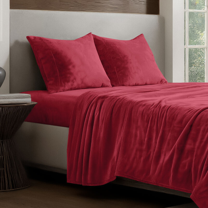Velvety Soft Microplush Fleece Sheet Set image number 1