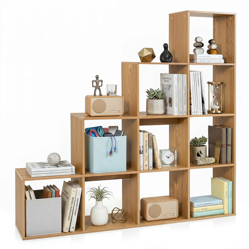 4 Tier Bookshelf with 2 Safety Anti Tipping Kits for Bedroom image number 3