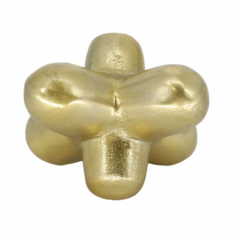 Metal 6" Geometric Orb, Gold image number 0