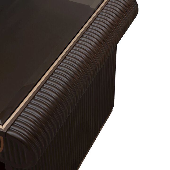 Michael Amini West Kensington End Table - Medium Espresso