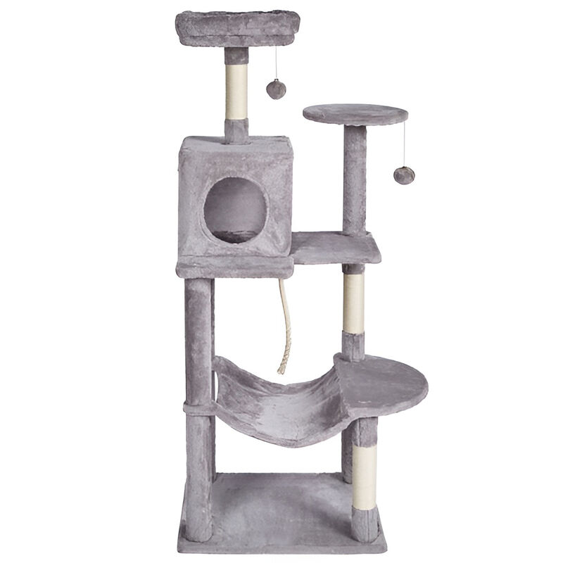 Multi-Level Cat Tower with Cat Condos and Sisal Posts for Scratching and Climbing