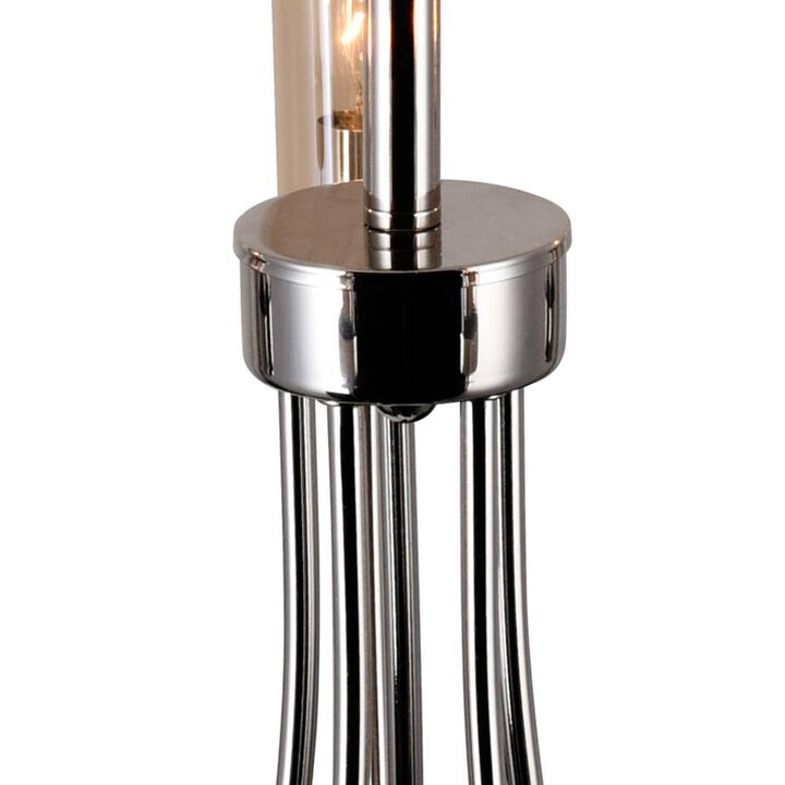 Meduse 5 Light Chandelier With Polished Nickel Finish