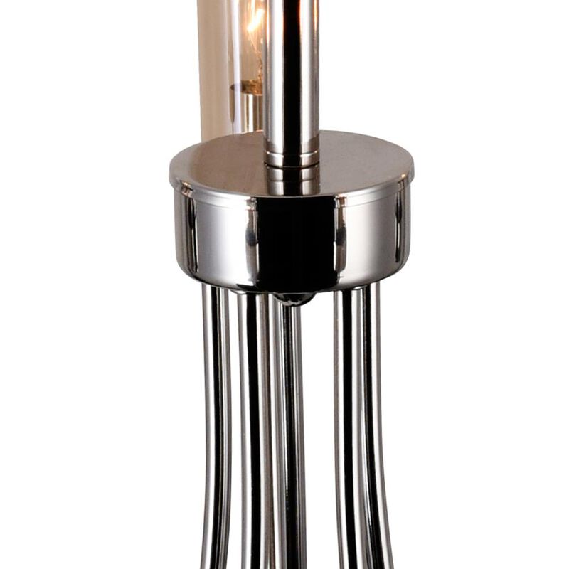 Meduse 5 Light Chandelier With Polished Nickel Finish