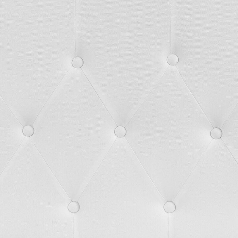 Flash Furniture Tufted Upholstered King Size Headboard in White Fabric image number 9