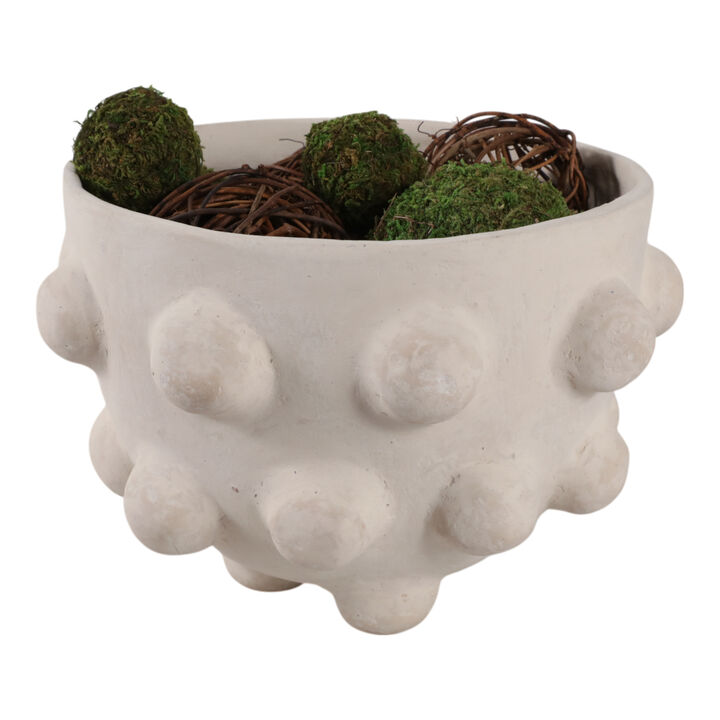 Large Hobnail Paper Mache Bowl