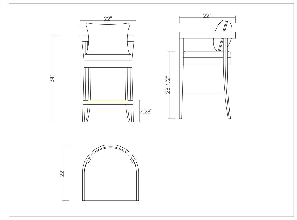 Ritz Ivory Counter Stools (Set of 2)