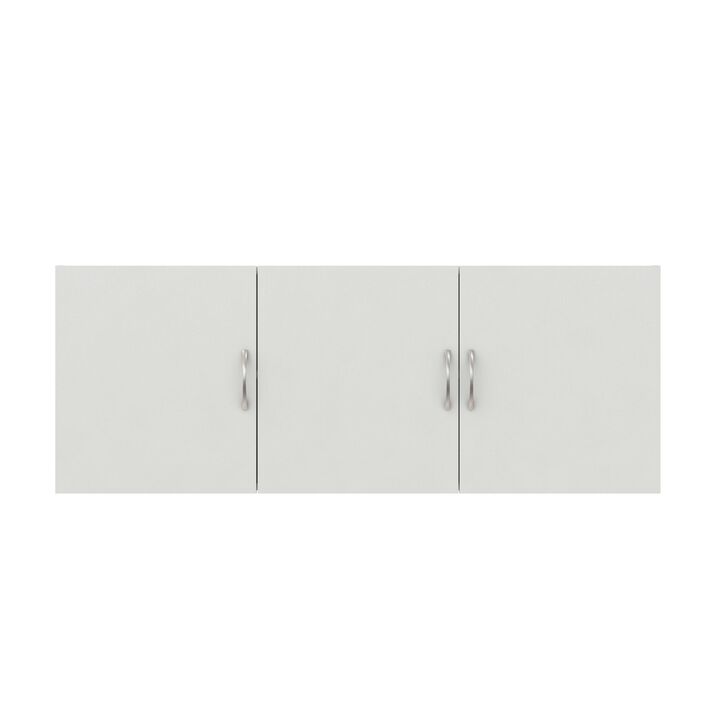 RealRooms Basin 54" 3 Door Wall Cabinet with Adjustable Shelf, White