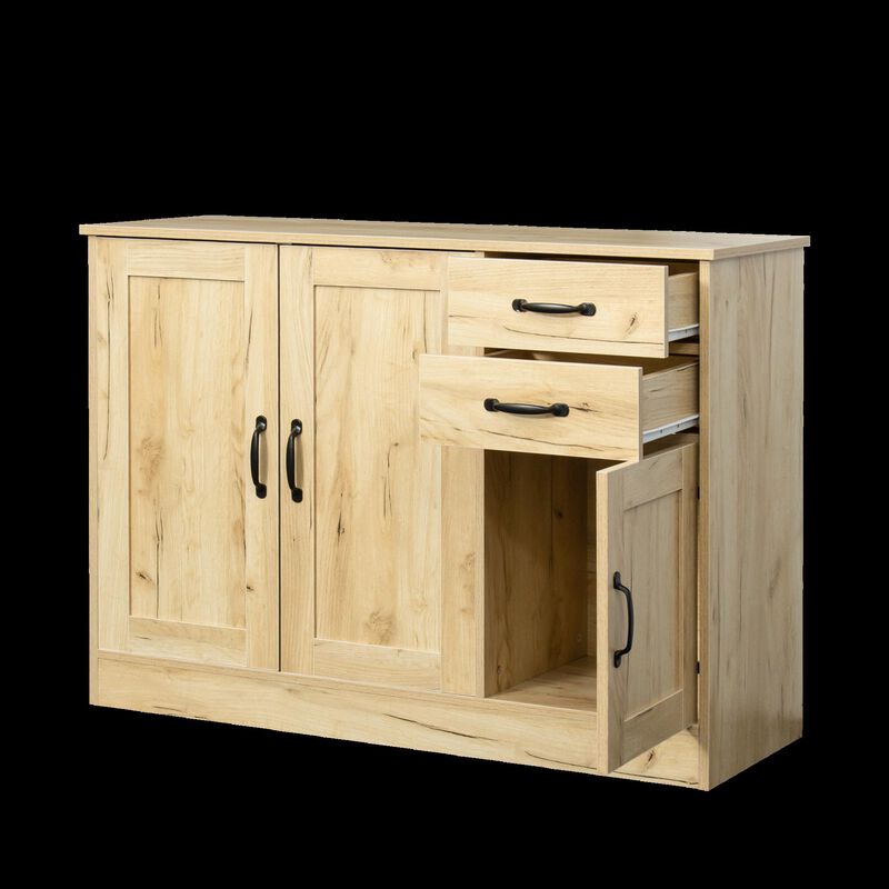 Buffet Sideboard with 2 Doors, 1 Storage Compartment, and 2 Drawers Stylish and Functional Organizer