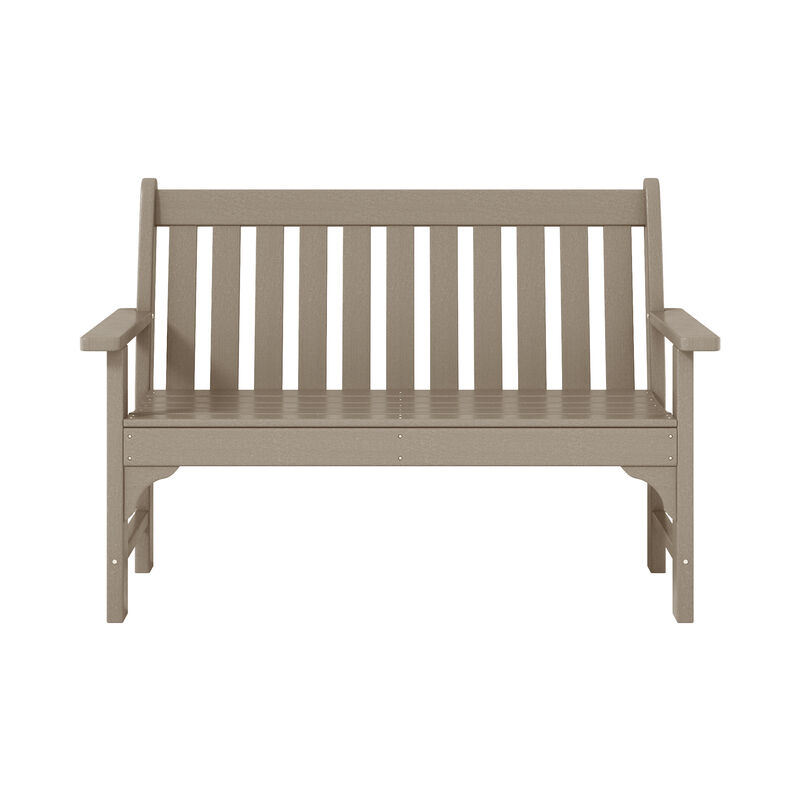 WestinTrends Outdoor 2-Person All-Weather HDPE Front Porch Garden Bench
