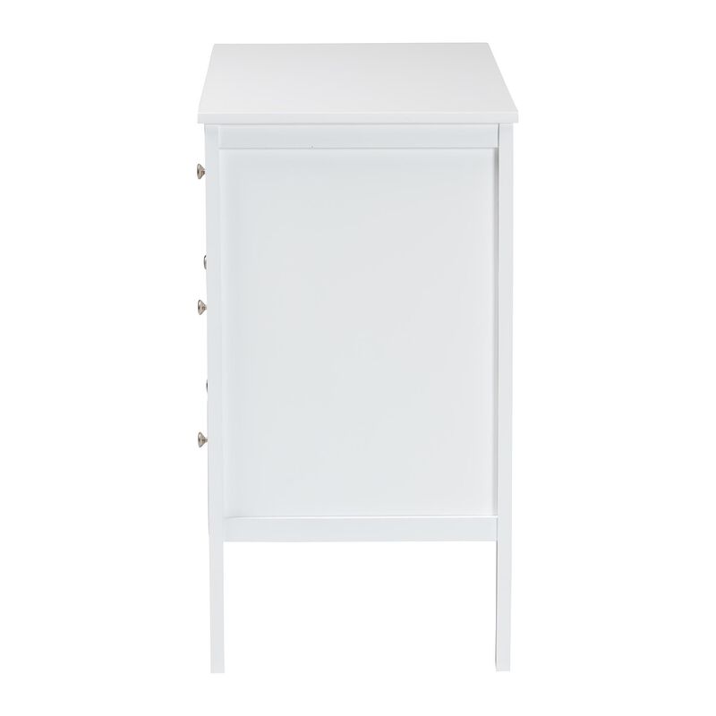 Lara Dresser with Laser-Cut Geometric Overlay image number 3
