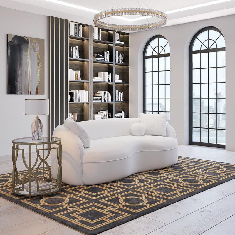 Bristol Round Side Table Brass