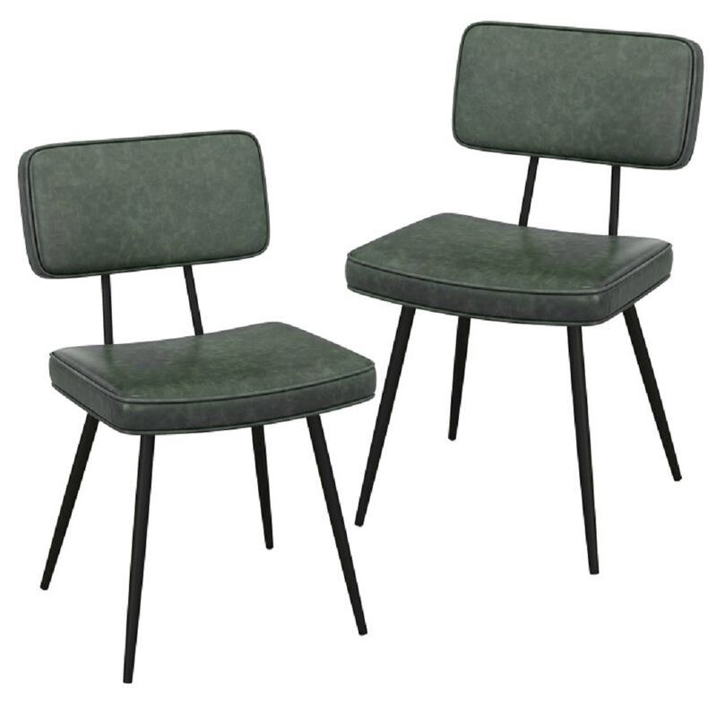 Dining Chair Set of 2 with Padded Backrest and Seat