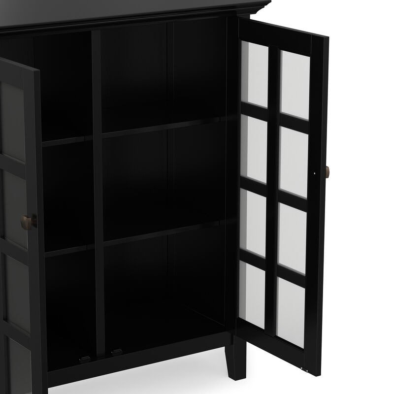 Acadian 39 inch Wide Solid Wood Transitional Storage Cabinet in Black image number 8