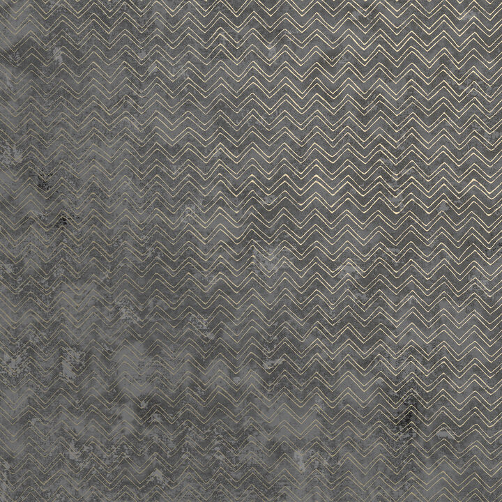 Luna Charcoal Distressed Chevron Wallpaper