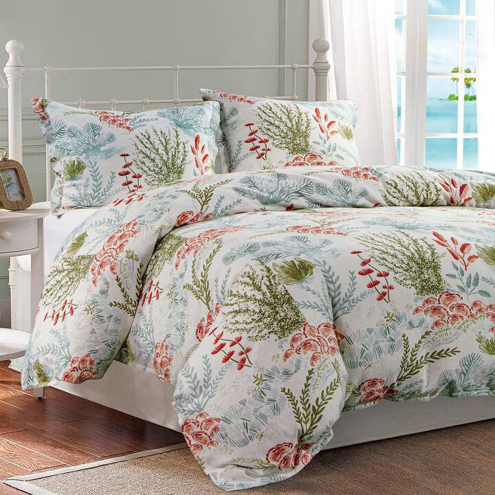 Oceania Coral Queen Comforter Set