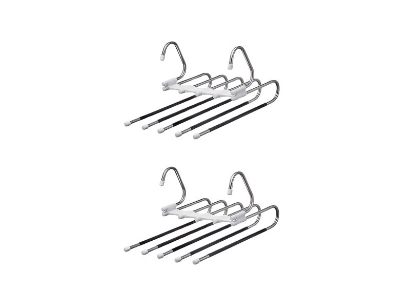 2-Pack Pants Hangers | Space-Saving Metal Closet Organizer | Durable image number 0