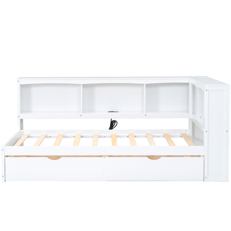 Merax Modern Daybed Bed with Storage and USB Ports