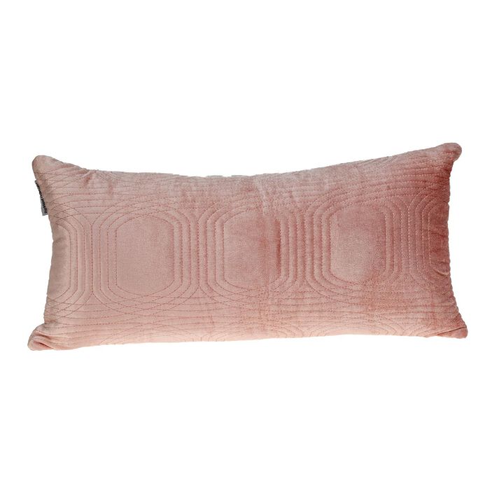 24" Pink Transitional Quilted Throw Pillow