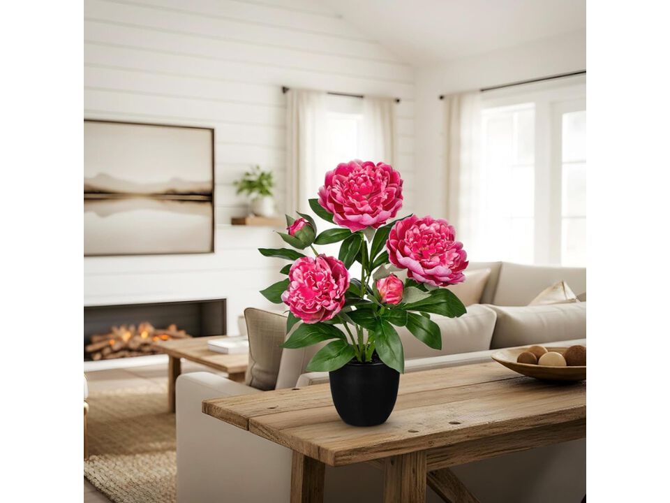 Hot Pink Artificial Peony Flowers Wedding Centerpiece Decor