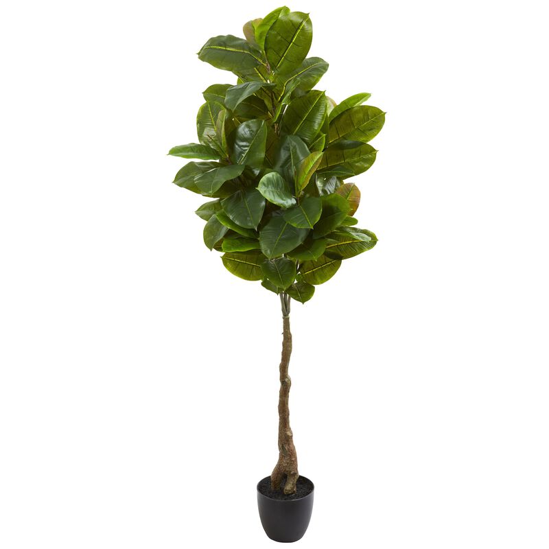 Hivvago 65 Inches Rubber Leaf Artificial Tree (Real Touch)