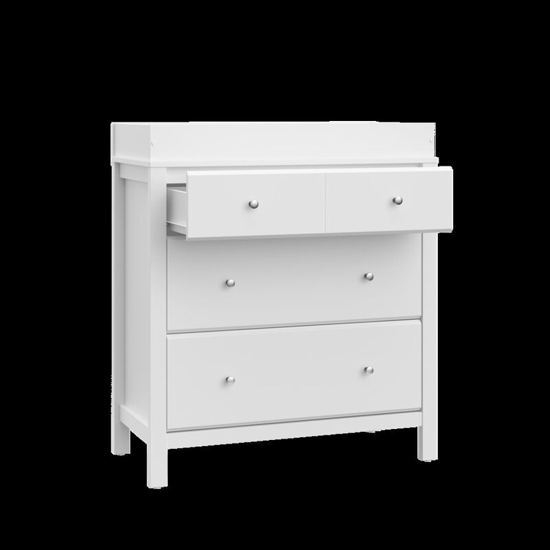 Storkcraft Carmel 3 Drawer Chest with Changing Topper (White)