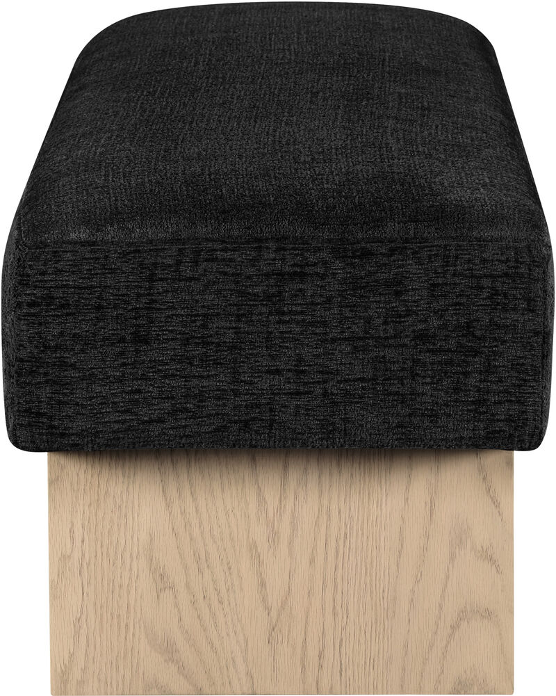 Meridian Furniture Alora Black Fabric Bench