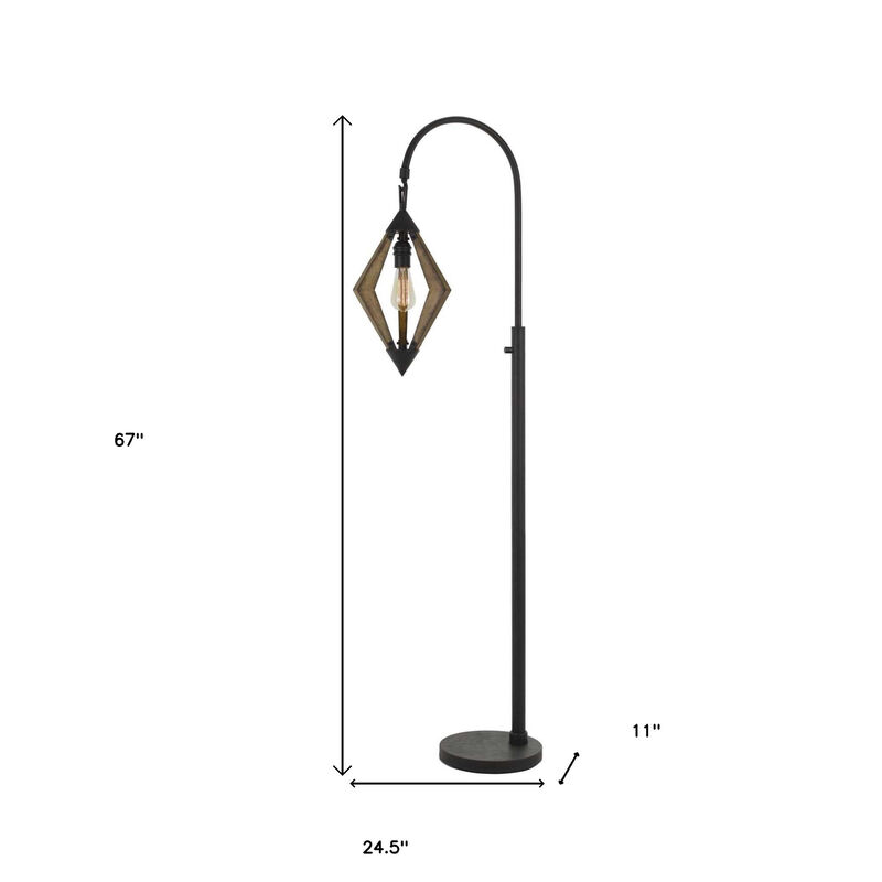 HomeRoots 67" Black Traditional Shaped Floor Lamp image number 5