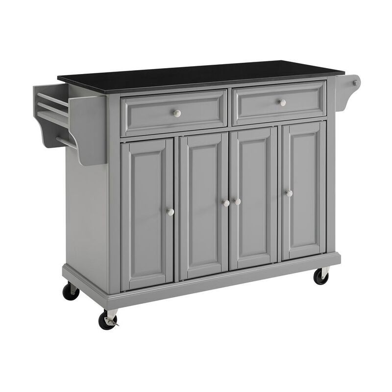 Full Size Granite Top Kitchen Cart