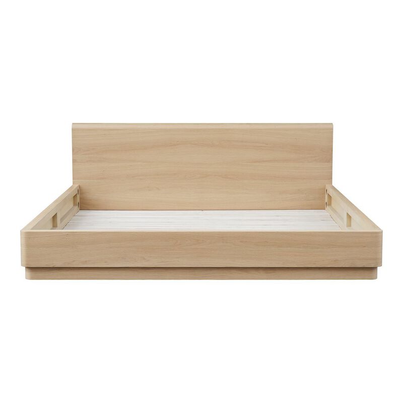 Starlight Canyon Home Solid Wood Bed Frame King Size Bed Frame with Walnut Oak Veneer Finish image number 3