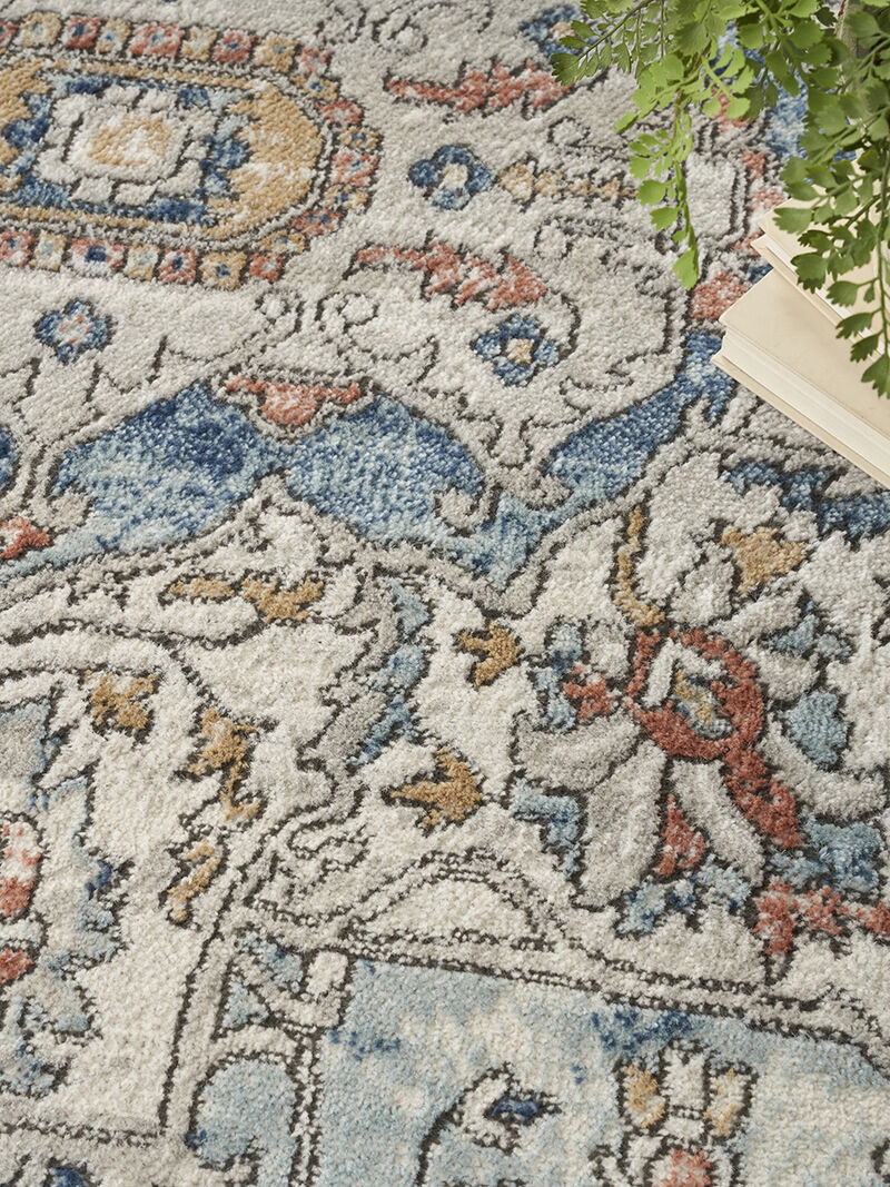 Quarry QUA11 Ivory/Blue 6'7" x 9'6" Rug image number 8