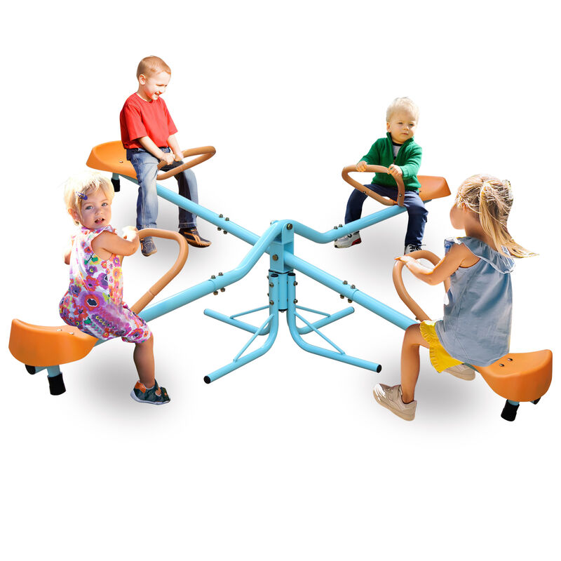 Nornap 4-Seat Rotatable Equipped Kids Seesaw Teeter Totter image number 7