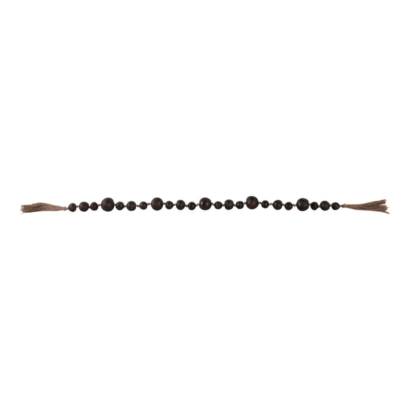 60" Terracotta  Varied Size Bead Garland, Brown image number 1