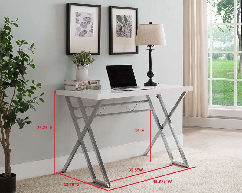 Kings Brand Furniture Modern Home Office Writing Workstation Computer Desk (White)