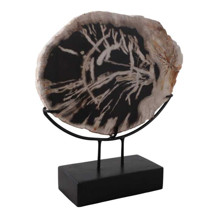 Petrified Wood Disc On Stand