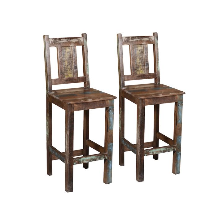 Alex Hamilton Trinidad Bar Height Chair Set of 2