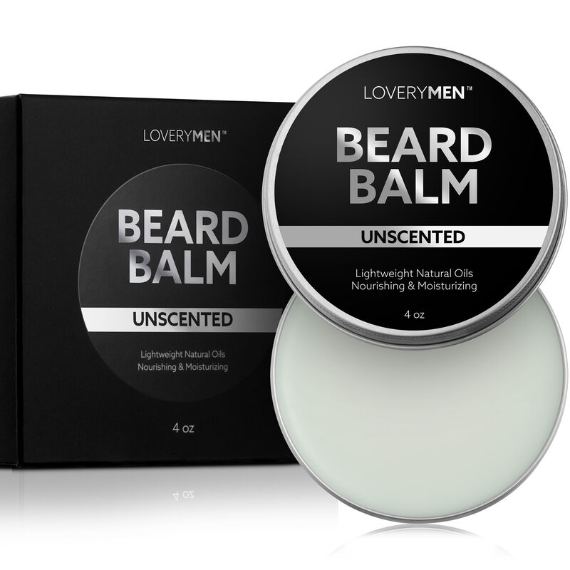 LOVERYMEN Unscented Beard Balm - 4 oz image number 0