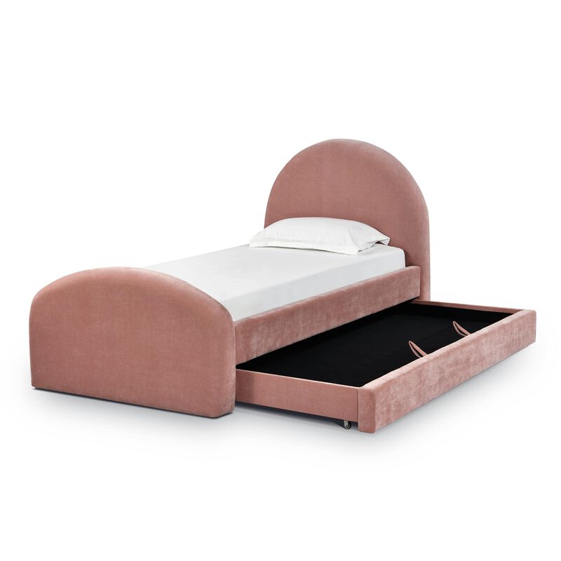 Moon Boucle Twin Trundle Bed image number 0