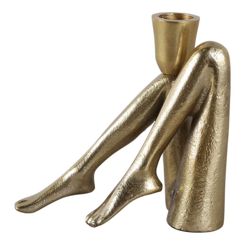 6x6" Bent Legs Taper Holder, Gold image number 3