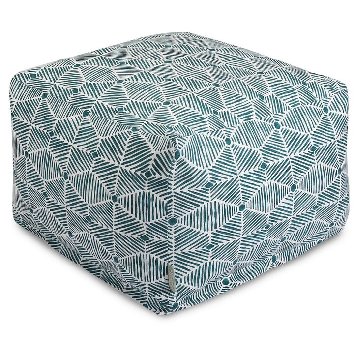 Majestic Home Goods Ottoman Pouf Charlie Emerald