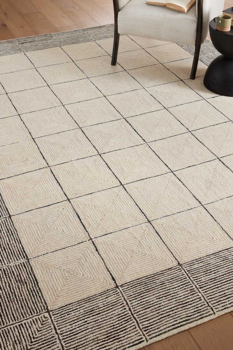 Francis FRA02 Cream/Black 8'6" x 12' Rug image number 3