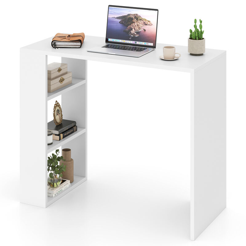 Compact Computer Desk with 3 Open Shelves &ndash; Study Table for Bedroom or Office