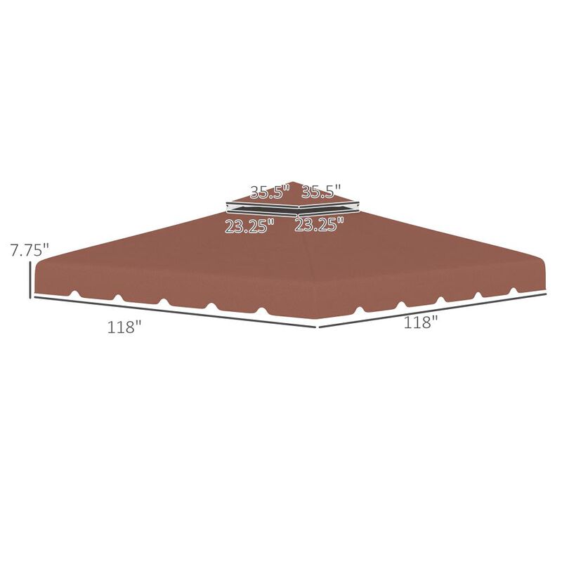 Hivvago Gazebo Canopy 10' x 10' Replacement Cover image number 2