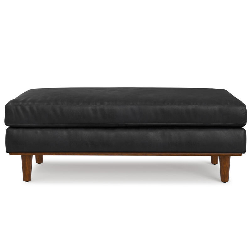 Morrison 49 inch Wide Mid-Century Modern Table Ottoman in Sienna Top Grain Genuine Leather image number 2