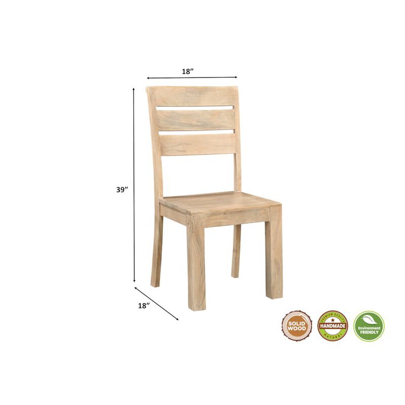 Taran Designs Adrien Solid Wood Dining Chairs (Set of 2)