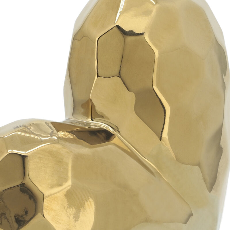 Gold Ceramic Heart 8" image number 5
