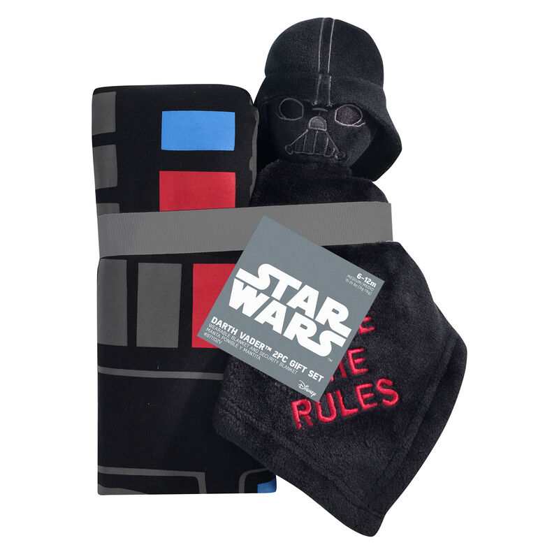 Lambs & Ivy Star Wars Darth Vader Wearable Blanket & Lovey Baby Gift Set - 2pc