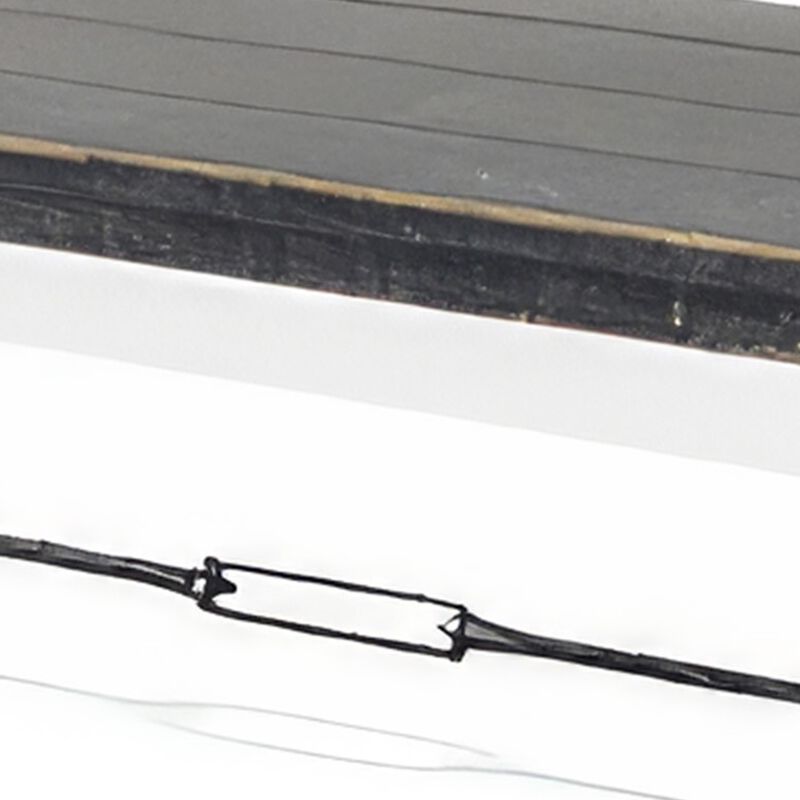 Rena Dining Bench, Turnbuckle Accent, 64 Inch Black Mahogany Wood - Benzara